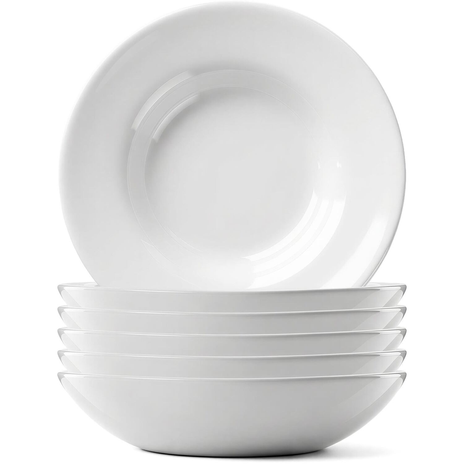 Argon Tableware Unisex White Round Opalware Pasta Bowls - 20Cm - Pack Of 6 In - Image 4