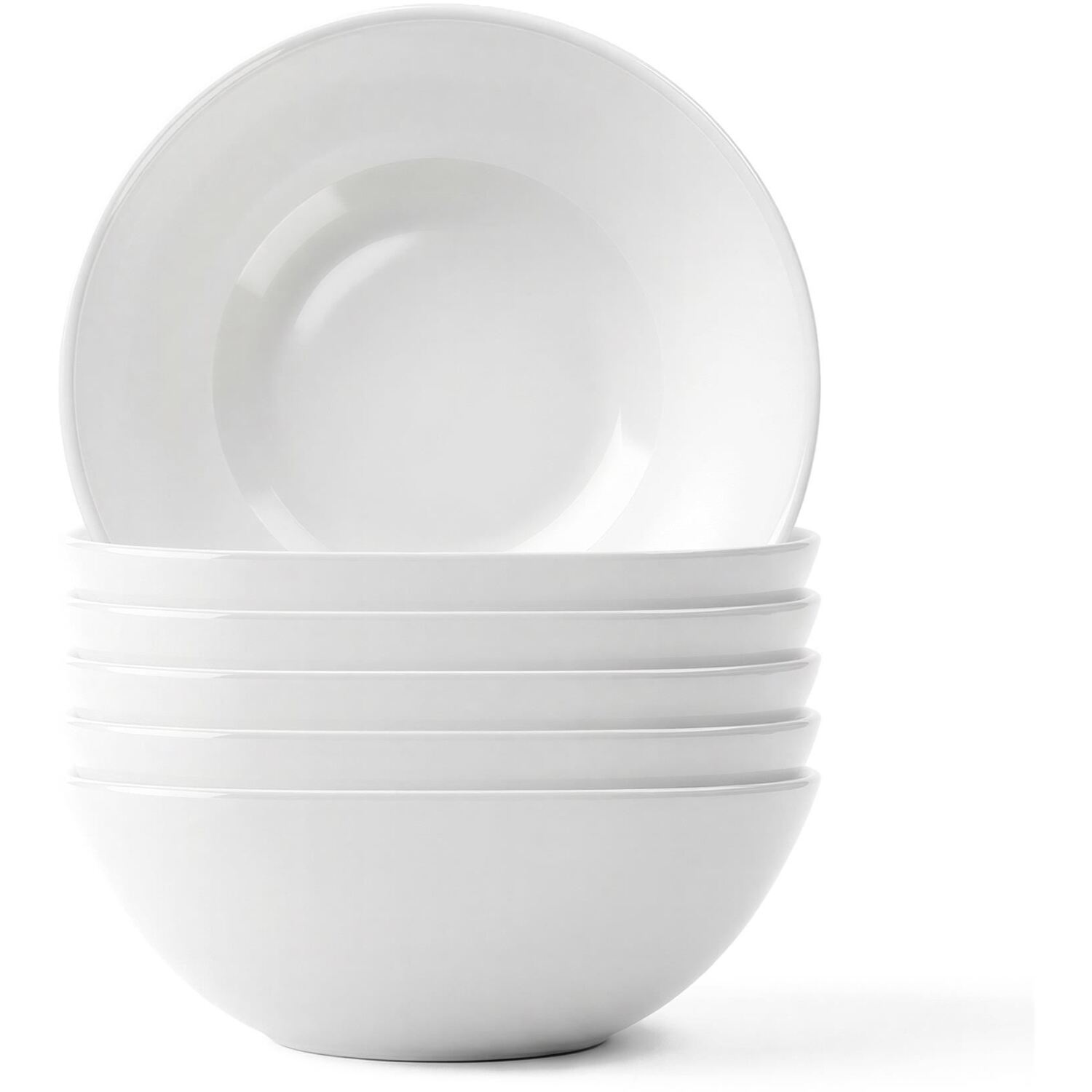 6x Round Opalware Cereal Bowls 16cm White Dinner Plate Serving Dish Set - Image 3