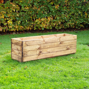 Wooden Trough Redwood Outdoor Flower Pot Garden Planter 103cm