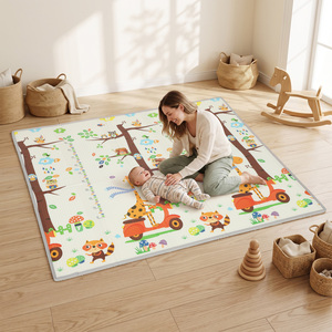 AIYAPLAY Foldable Reversible Baby Play Mat 200 x 180 cm, Tree & Forest