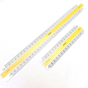Acrylic Scale Ruler Set - White / 15cm and 30cm