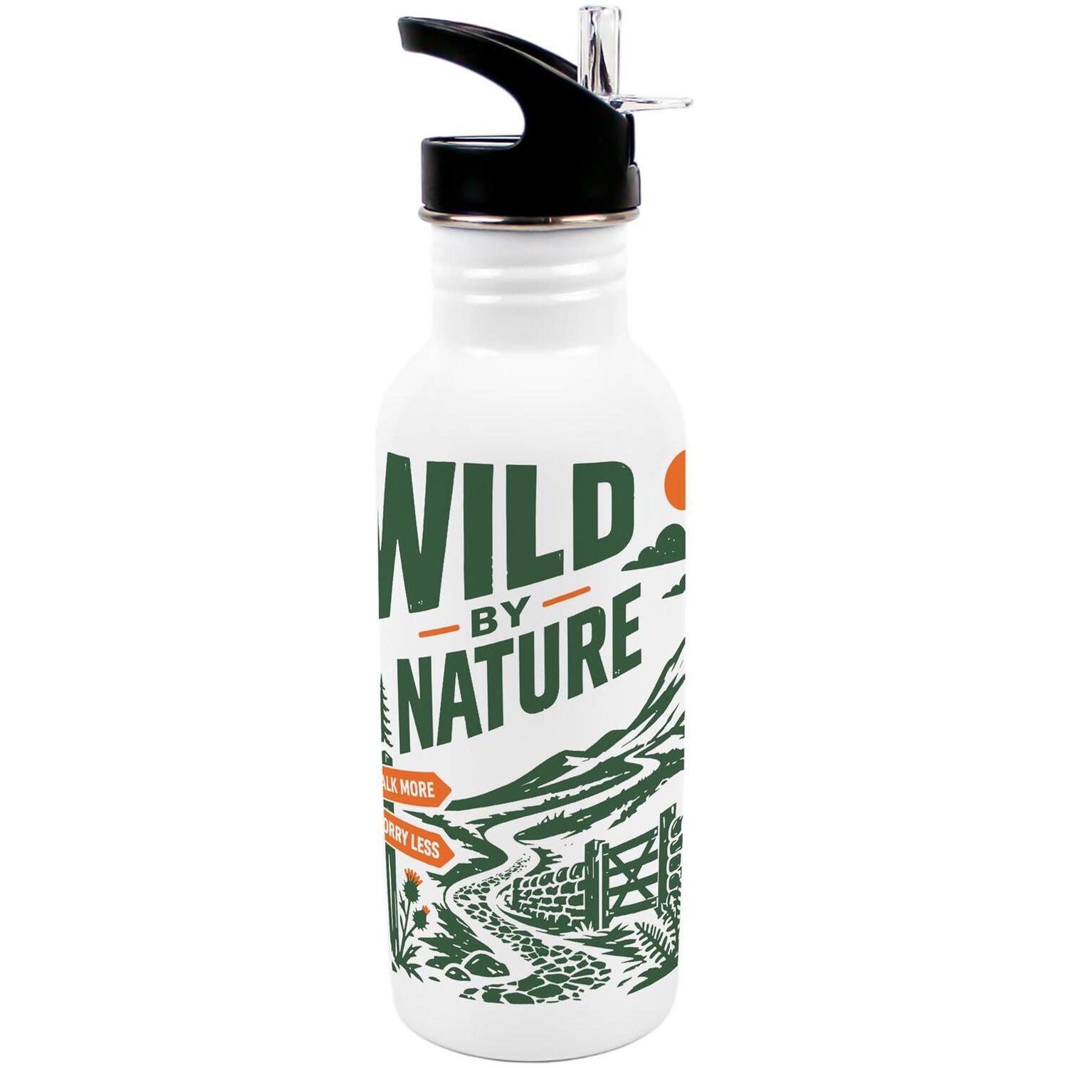 Purely Home Wild By Nature Metal Canteen Water Bottle - Green
