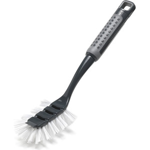 Addis ComfiGrip Washing Up Dish Brush with Scraper, Metallic Graphite, 6 x 8 x 30 cm 517698