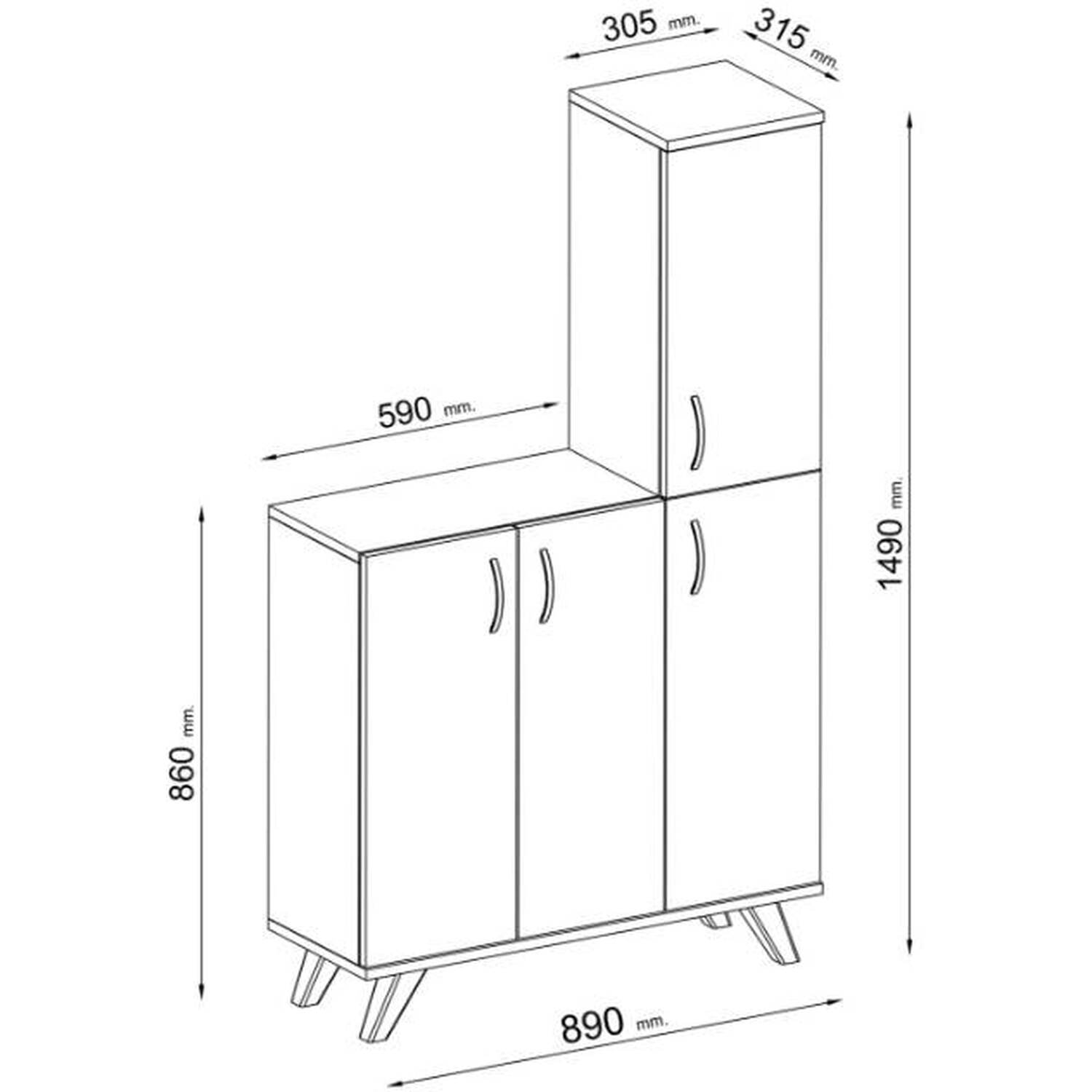 Valiant Multi Purpose Cabinet Shelf - White