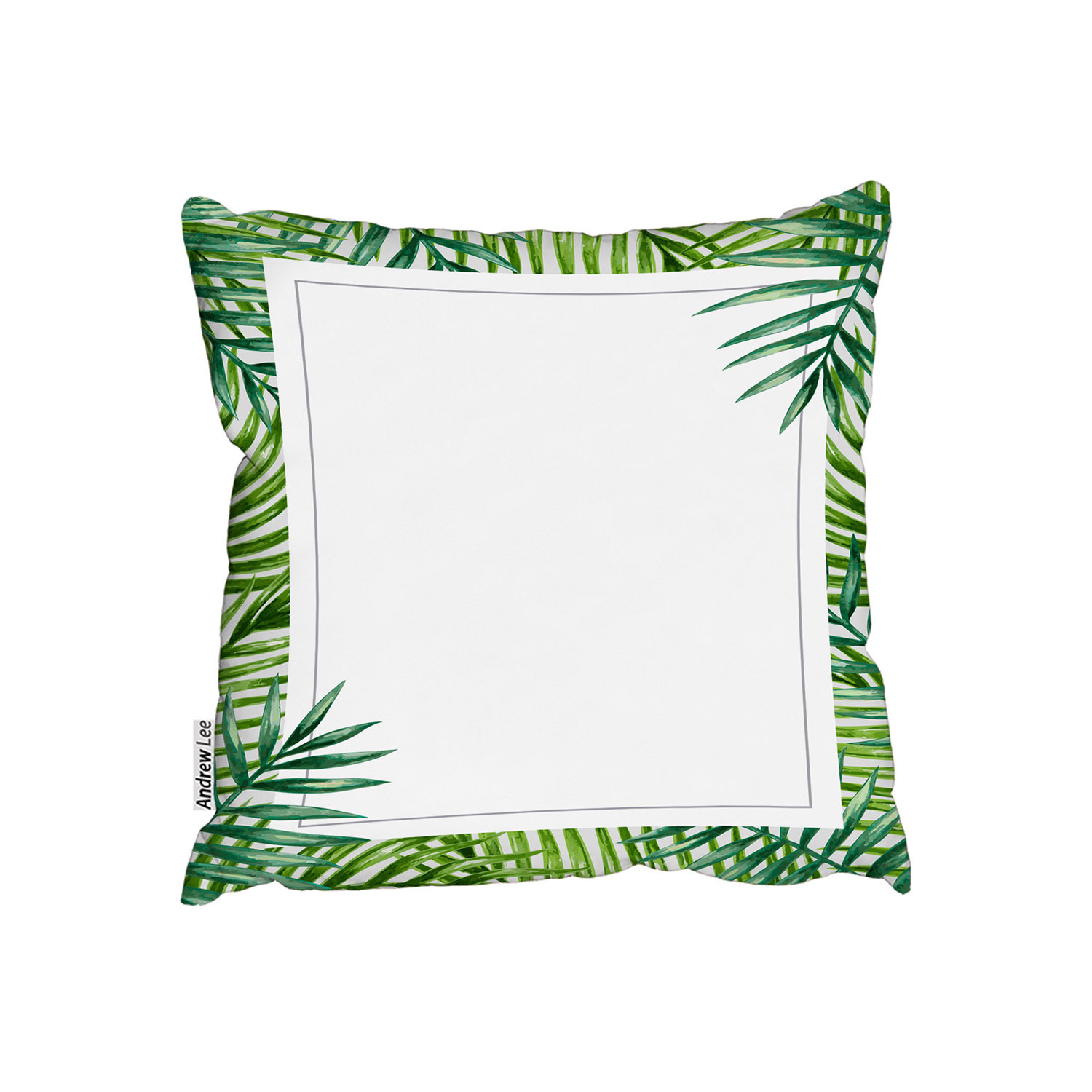Botanical Border Cushion - Green / 60cm