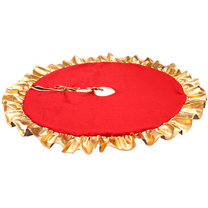 Gold and Red Christmas Tree Skirt