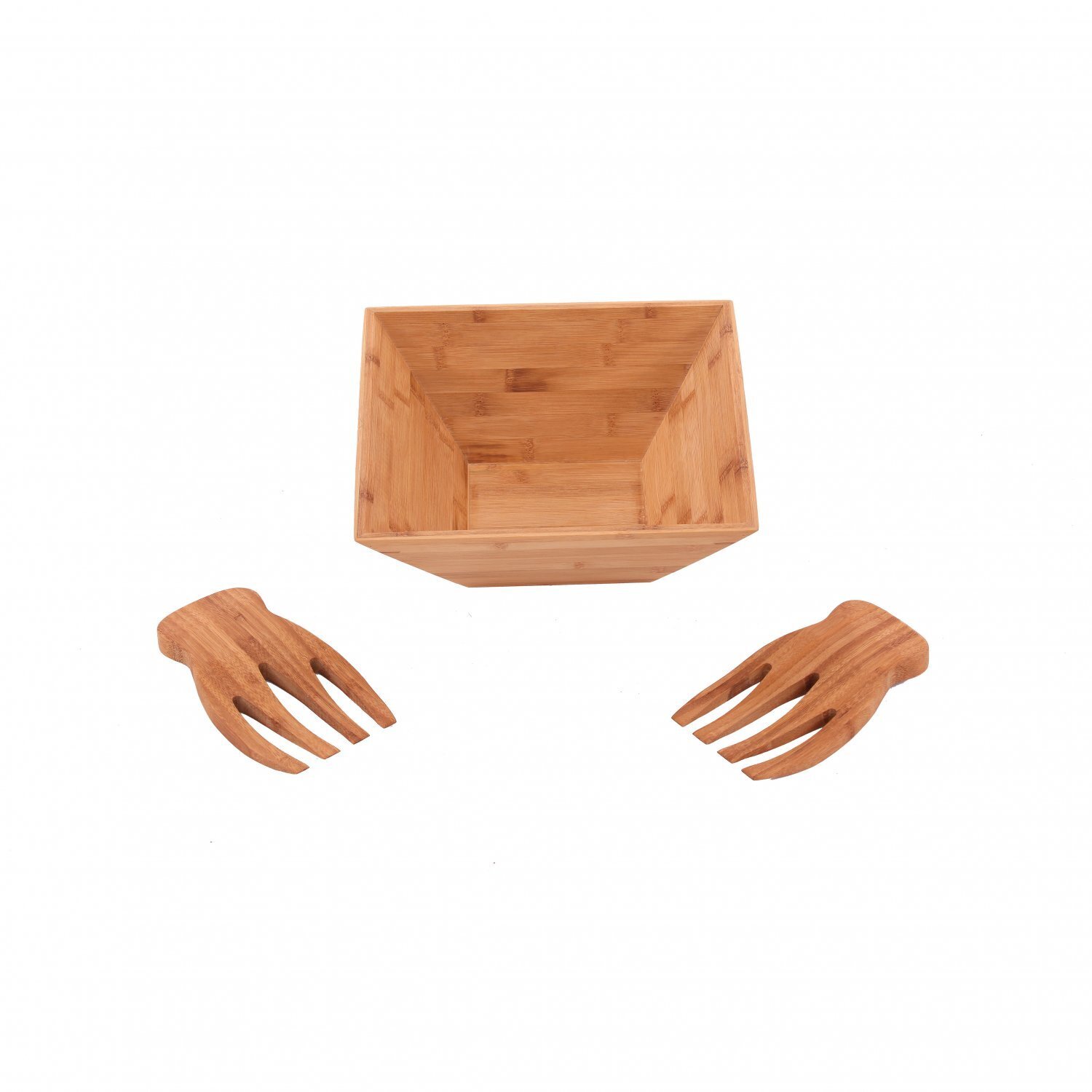 Image of Wooden Bamboo Salad Pasta Mixing Bowl&hellip;
