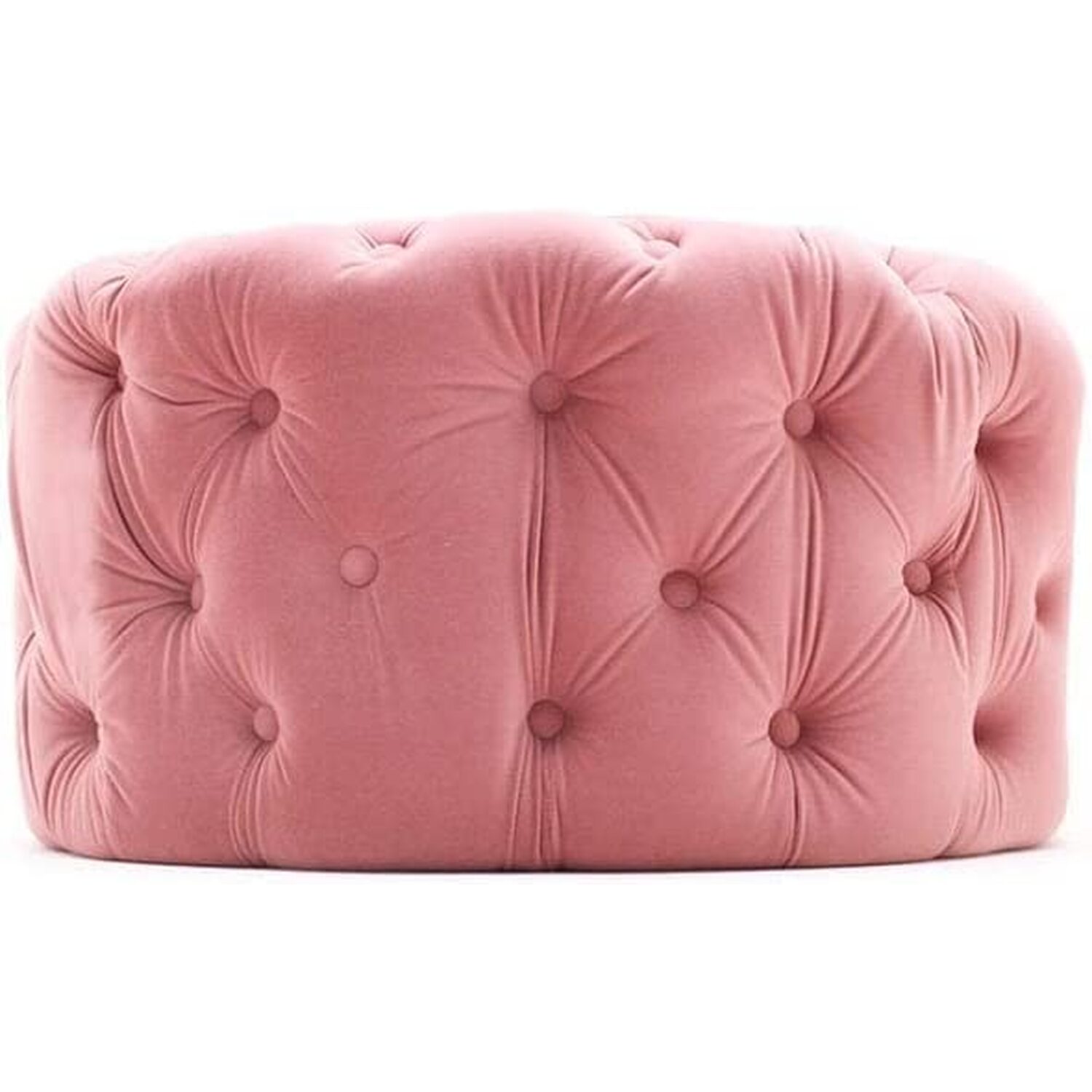 Melia Round Lux Pouffe Single - Pink