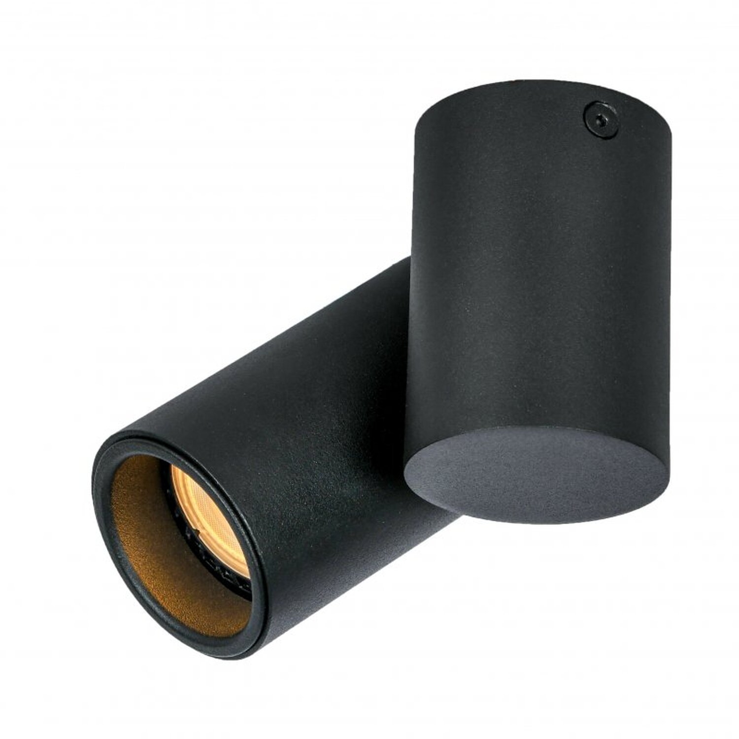 Cgc Lup Black Modern Single Gu10 Adjustable Ceiling Spotlight - Black