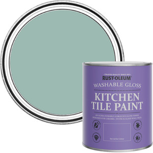 Rust-Oleum Kitchen Tile Paint in Gloss Finish - Coastal Blue 750ml