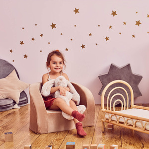 Gold Toddler Velvet Armchair shot 3217341