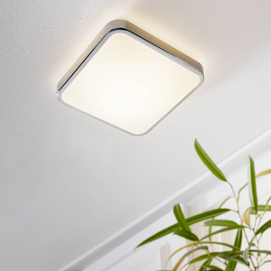 Eglo Manilva 1 LED Wall Light - Square White and Chrome Finish