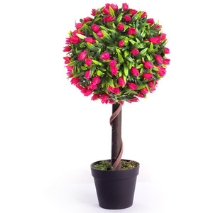 Best Artificial 2ft - 60cm Pink Tulip Ball Tree