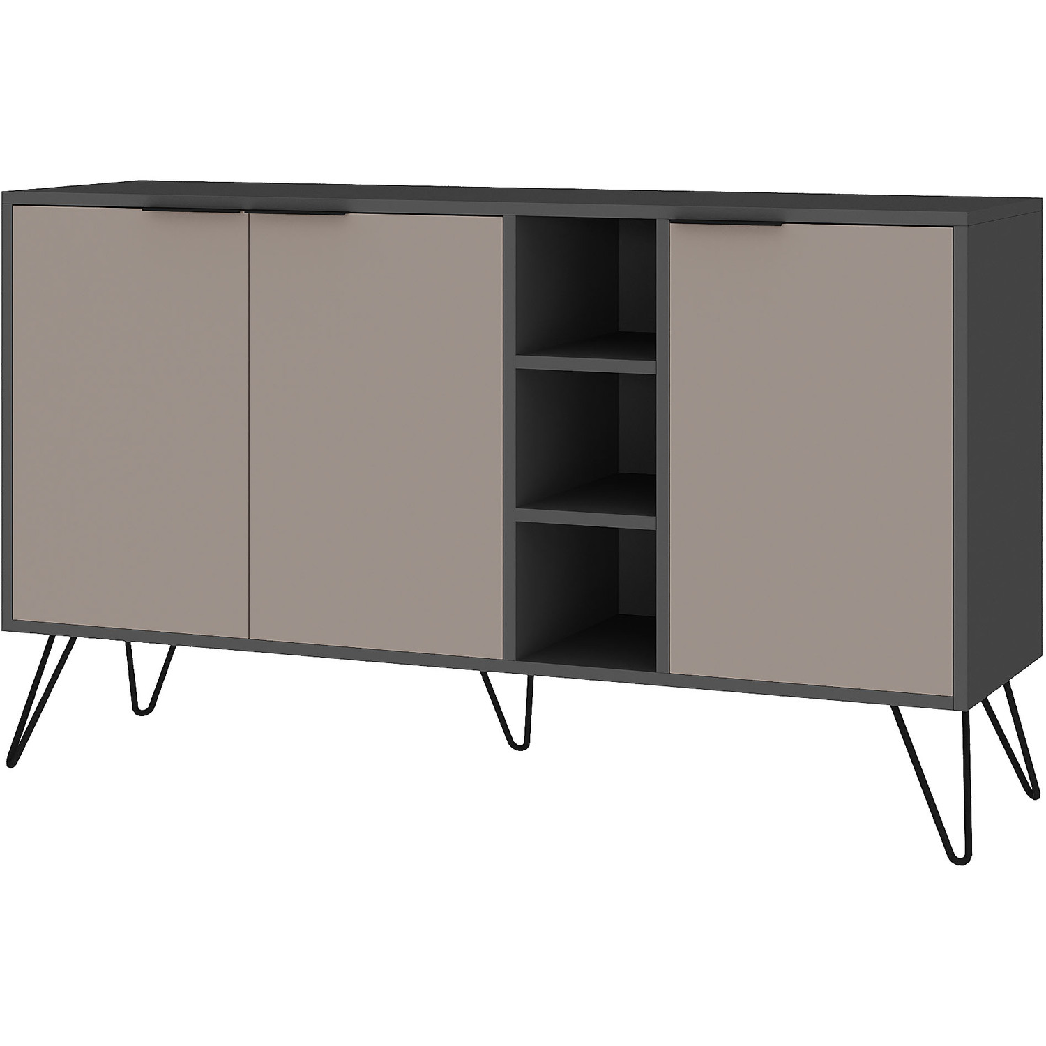 Clara Console Sideboard Display Unit - Mocha Grey