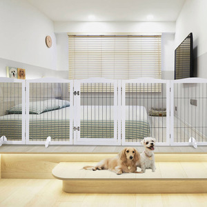 White / 280cm Wooden Folding Pet Playpen Safety Gate shot 3700719