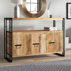 Upcycled Industrial Mintis Sideboard with 3 Doors