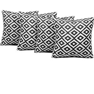 Geo Black / 4 Pack Of Geometric Outdoor Cushion Covers shot 3857986