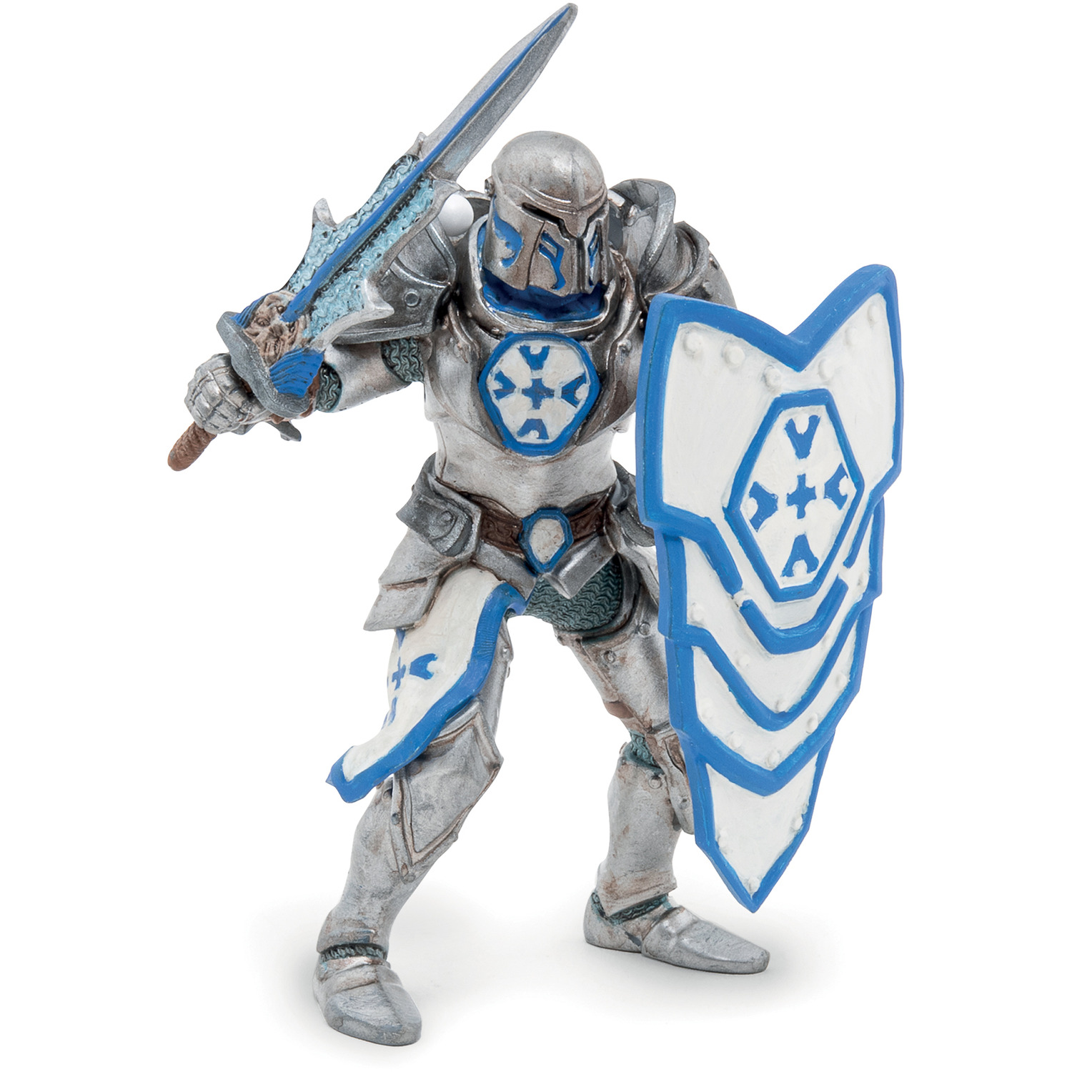 Image of PAPO Fantasy World Iron Knight Toy Figure - 36040 - Silver/Blue