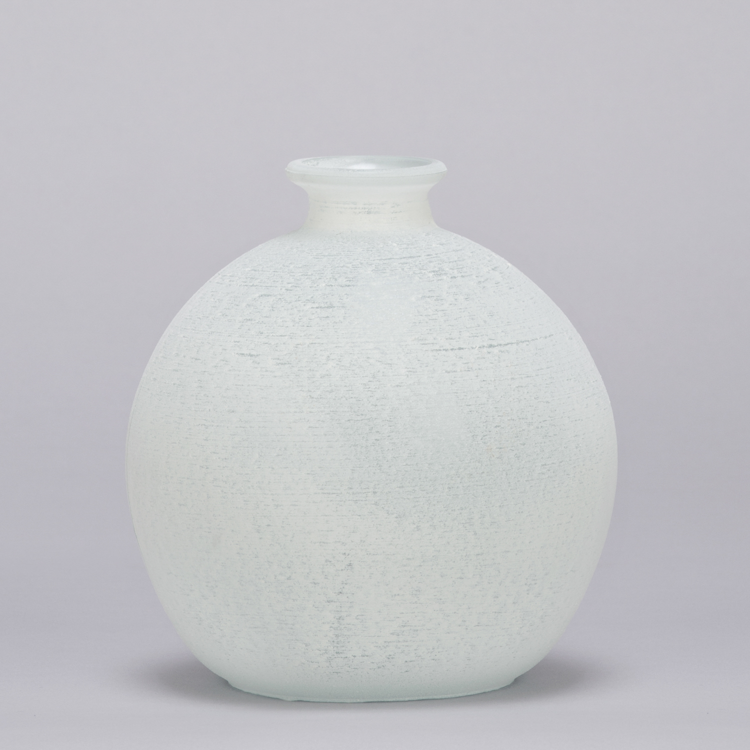 Small Globe Frosted Glass Vase Table Lamp - White