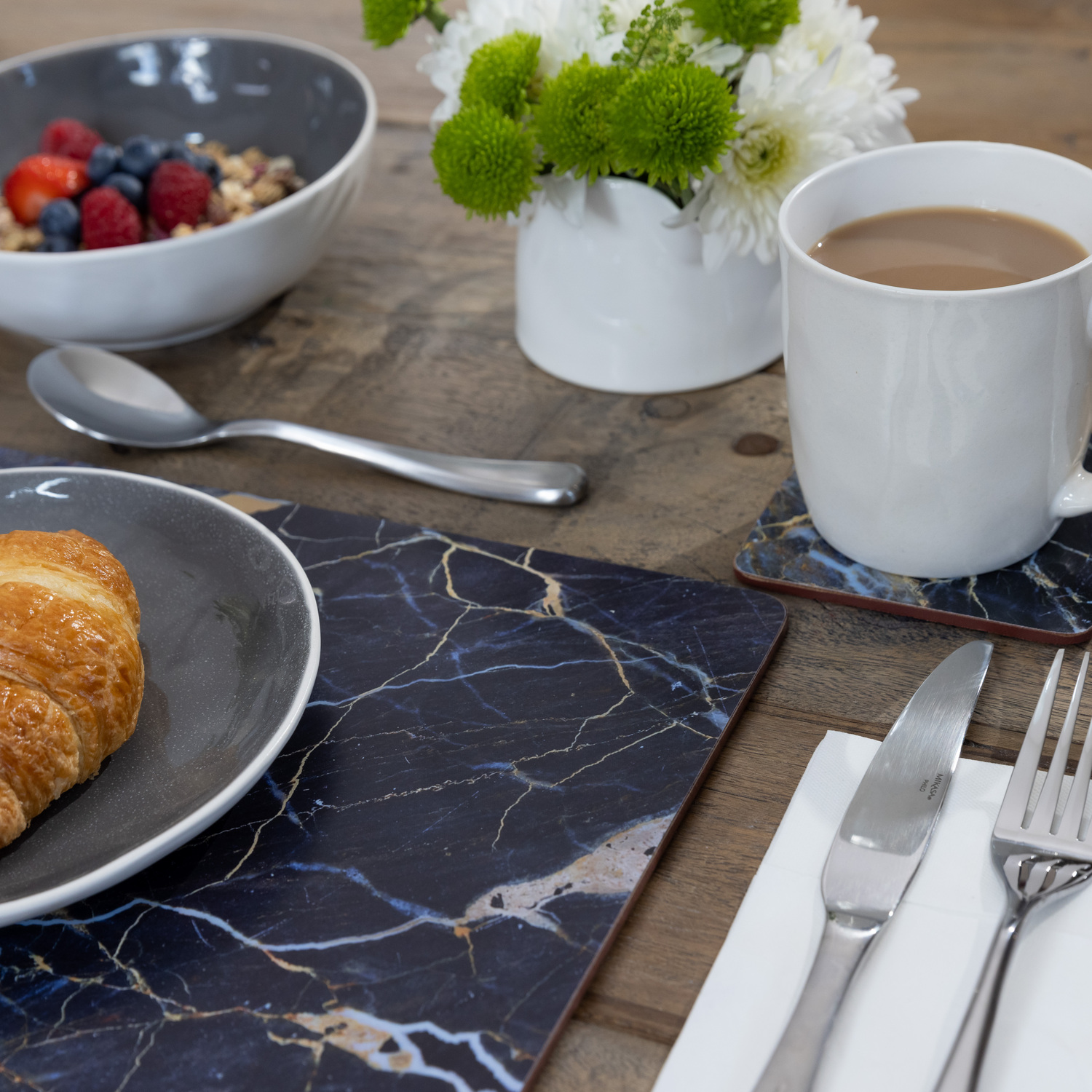 Image of Creative Tops Navy Marble Pack Of&hellip;