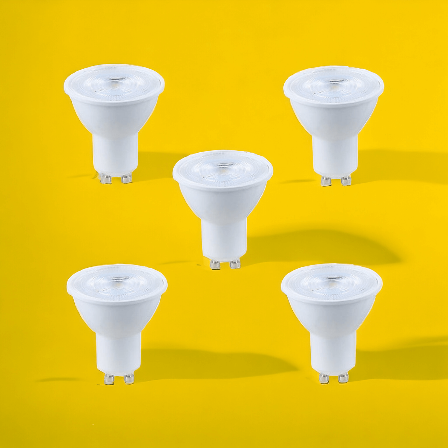 Provision Gu10 Led Spotlight Bulbs 5w Pack Of 5 - Bright White