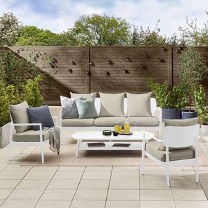 White Olive Laguna 5 Seat Aluminium Outdoor Garden Sofa Set shot 5204058