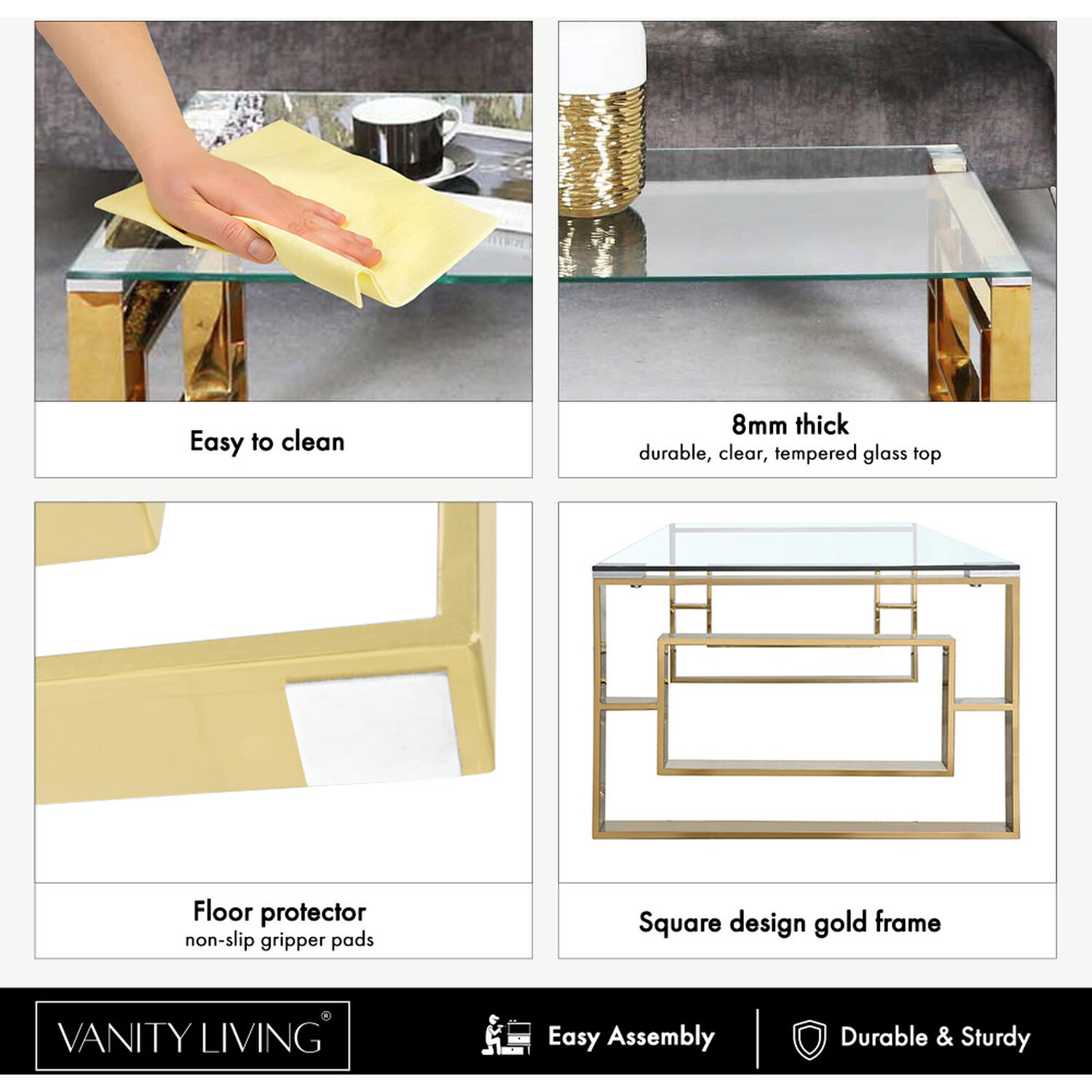 120cm Centre Table Rectangular for Living Room
