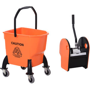 HOMCOM 26L Mop Bucket on Wheels