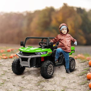HOMCOM 12V 2-Seater Kids Ride-On Car with Electric Bucket
