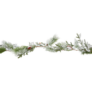 Festive Frosted Pinecone Garland