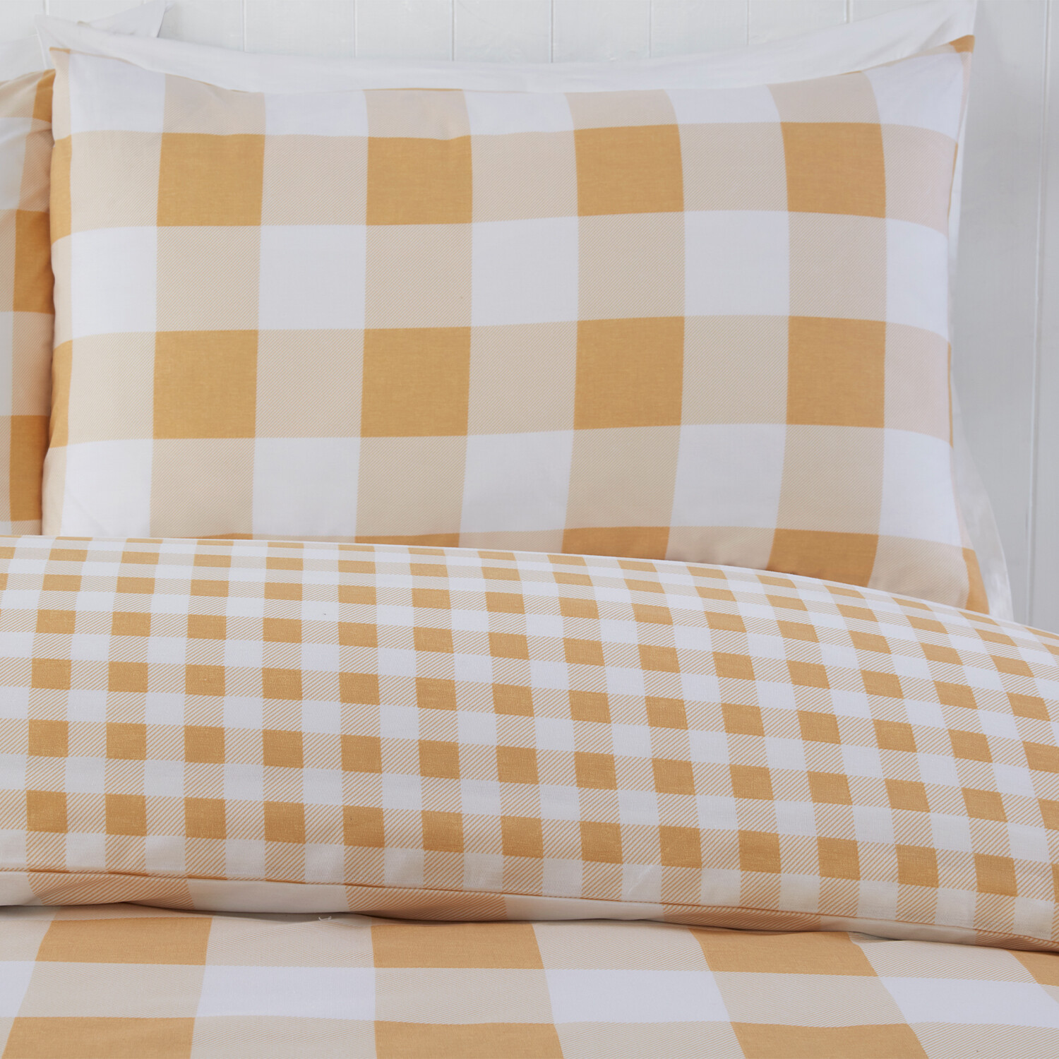 Portland Check Duvet Set - Yellow Single