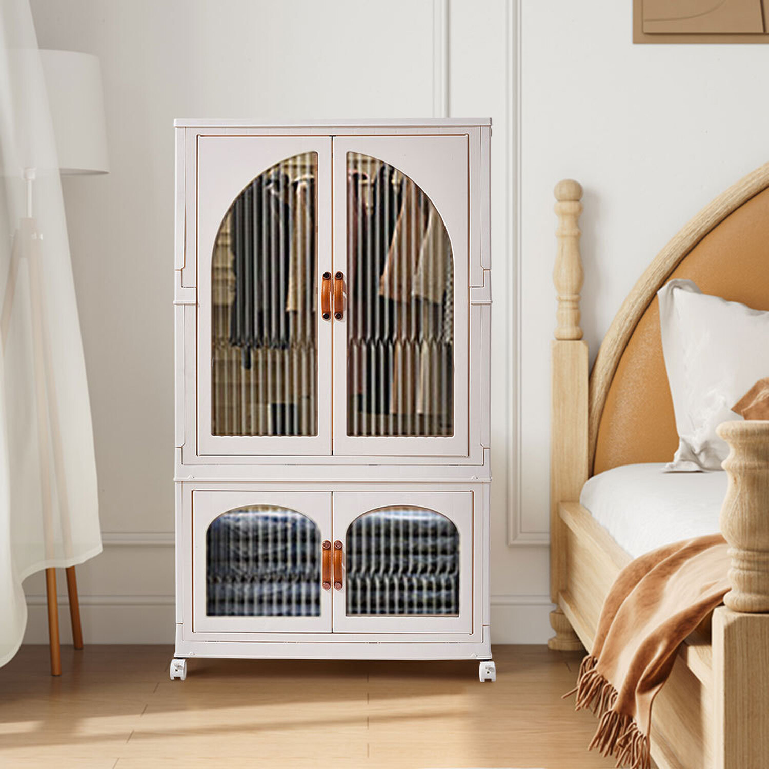 Foldable Wardrobe Storage Box Organizer For Kids - White 118 5cm
