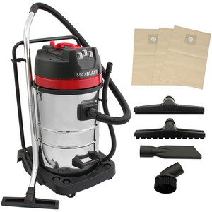 80L Industrial Vacuum, 4 Attachments and 3 Hoover Bags