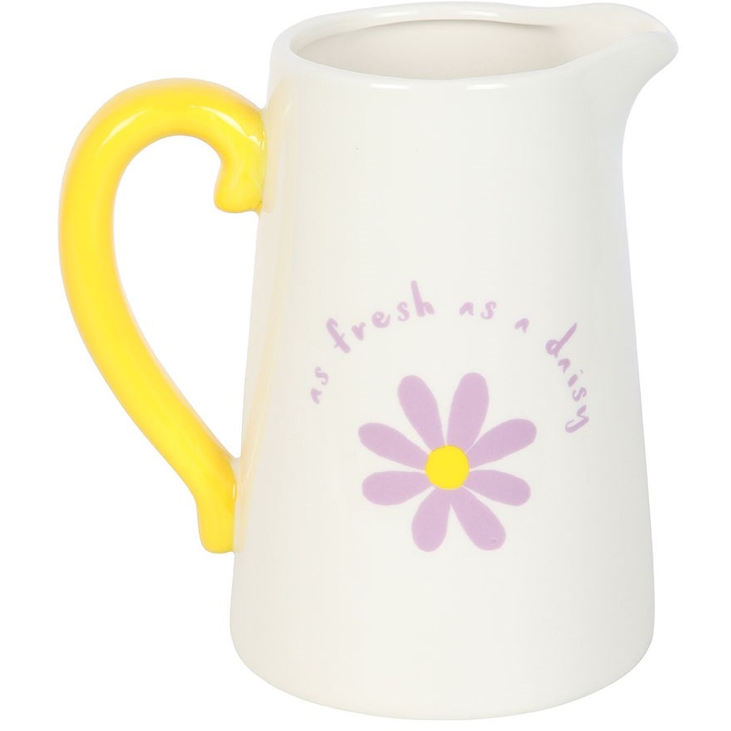 Ceramic Fresh As A Daisy Flower Jug Vase - 17 9cm