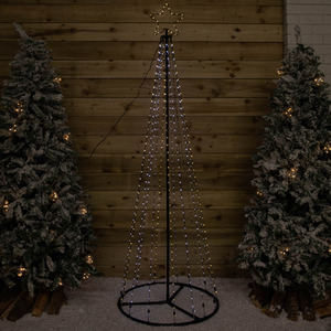 Light up Christmas Pyramid Tree with White and Warm White LEDs