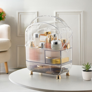 Plastic Makeup Organiser with Two Drawers