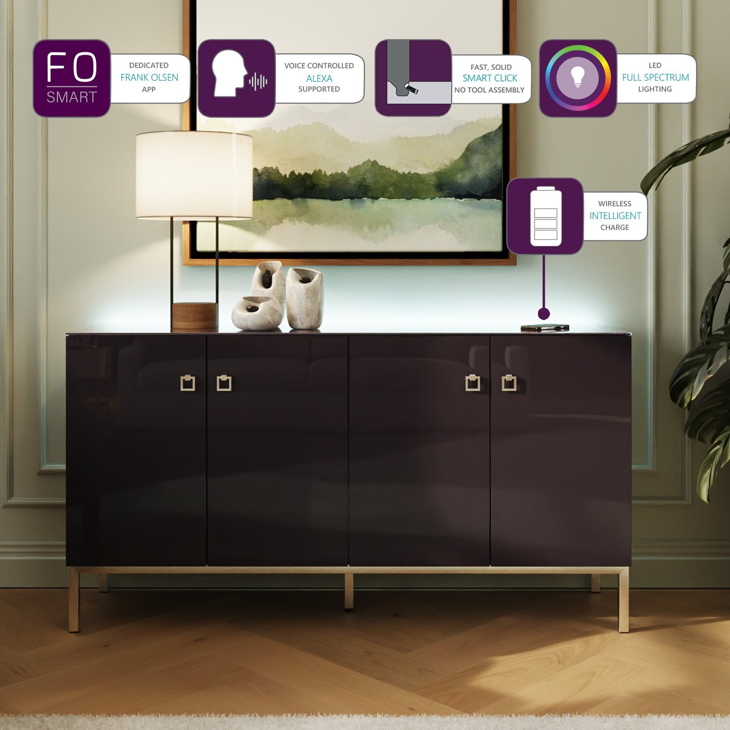 Lyra Sideboard - Purple
