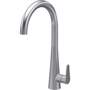 Kitchen Mono Mixer Tap with 1 Lever Handle Brushed Nickel 398mm