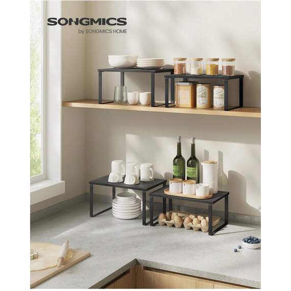 SONGMICS Set of 2 Spice Rack Cupboard Organisers