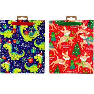 Festive Dinosaur or Reindeer Kids Gift Bag