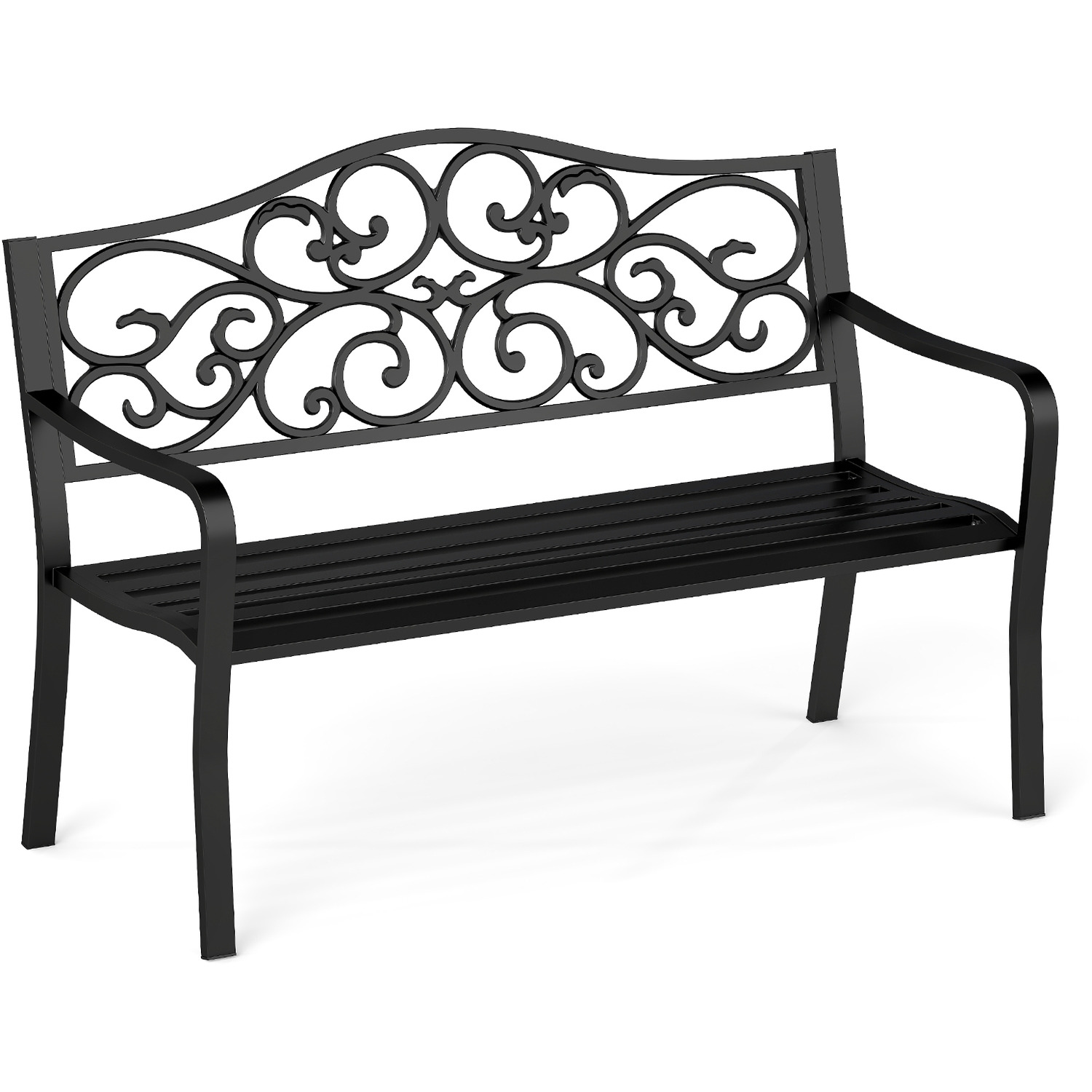 127cm Garden Bench Patio Bench - Black