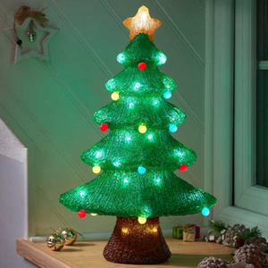 Christmas Bauble Tree with 60 Cool White LEDs