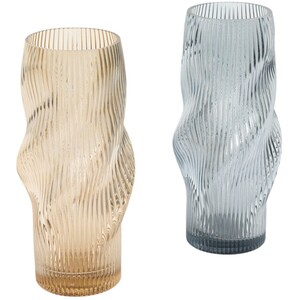 Alayna Swirl Ribbed Vase