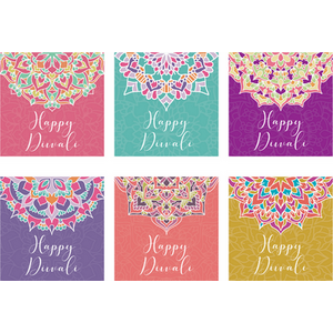 Diwali Bright Mandala Greeting Cards