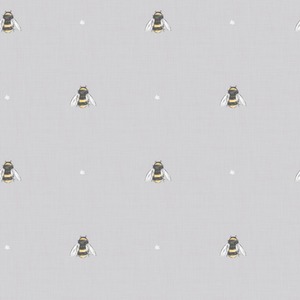 Bumble Bee Wallpaper in Grey