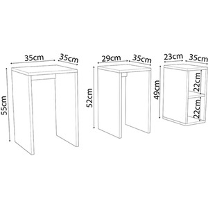 Fika 3 Piece Coffee Table Set