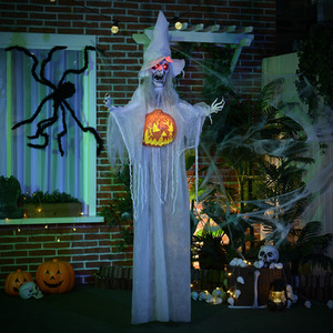 HOMCOM Life Size Hanging Witch Prop with Sound