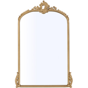 Arched Decorative Mirror with Carved Frame
