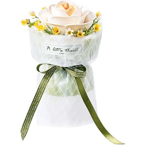 Camellia, Purple Rose Bouquet 3D Puzzle Models DIY Flowers for Girlfriend