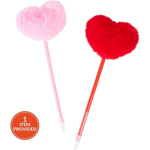 Fluffy Heart Pom Pom Pen